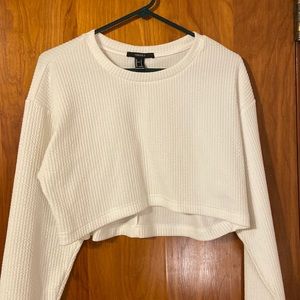 White Crop Top Sweater